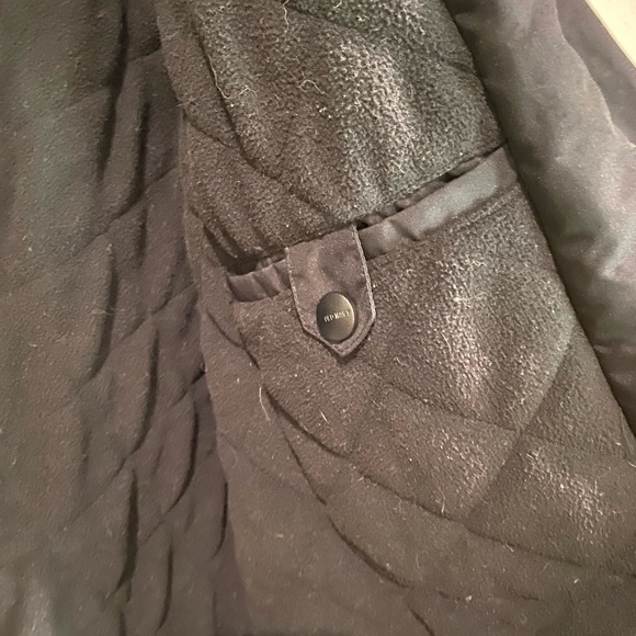 Old Navy mens black coat jacket Sz. XL built-in hood - Picture 6 of 11